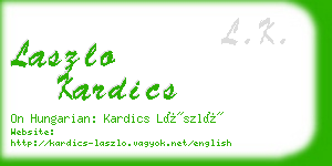 laszlo kardics business card